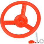 Petit volant de jeu en plastique rouge pour aire de jeux ext�rieure - accessoire balan�oire