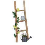 Petite echelle decorative en bois de chataignier