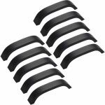 Lot de 10 poign�es de meubles moderne poign�es pour porte placard armoire avec vis noir - 96mm