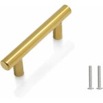 10x poignes de porte en acier inoxydable poignees meubles placard avec vis - dor & entraxe 64mm