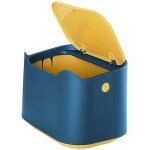 Petite poubelle de table, mini poubelle de bureau de cuisine en plastique �l�gant avec couvercle � bouton ...