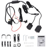 Phare additionnel led moto - �clairage blanc 6000k et jaune 3000k - double focale - kit montage polyvalent ...