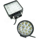 Phare additionnel profond pour voiture rond et carr� led 42 w 6 000 k - carr� -
