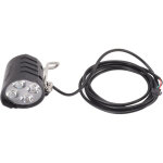 Phare avant de v�lo �lectrique 12w led haute luminosit� avec klaxon pour 36v 48v 52v 60v