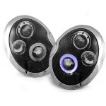 Phares double halo jantes bmw mini (cooper) 05 01 - 10 06 angel eyes noir