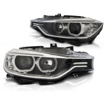 Phares feux diurnes bmw f30 / f31 10 11 - 05 15 angel eyes led noir