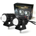 Phare led bicolore � faisceau large et proche, petit canon en acier �tanche 12 - 80v pour v�hicules �lectrique ...