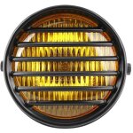 Phare moto rond 6 pouces - verre jaune et ampoule halog�ne 35w