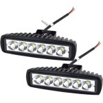 Phare de travail led barre led 12v 18w 15cm projecteur led voiture etanche ip67 spot feux antibrouillard ...