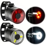 Phares de v�lo avant et arri�re avec 3 modes d'�clairage, petit phare de v�lo pour v�lo, vtt, casque, ...