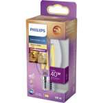 Philips - ampoule led flamme e14 40w blanc chaud claire, verre, compatible variateur