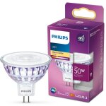 Ampoule led spot gu5. 3 50w blanc chaud, verre - philips