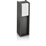 Borne do jardin poteau e27 anthracite ip44 40cm philips ecomoods outdoor