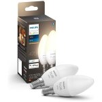 Philips hue - white, ampoules led connectées flamme e14, compatible bluetooth, pack de 2, fonctionne ... Philips hue - white, ampoules led connectées flamme e14, compatible bluetooth, pack de 2, fonctionne ...