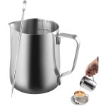 Pichet lait inox - 1 pc, pichet 350ml avec latte art pen, outil barista cappuccino espresso - incolore ...