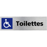 Pictogramme toilettes handicapes (q0127). - plaque aluminium bross� -