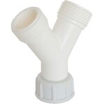 Pieces d�rivation 2 voies �crou tournant m20 / 27 - raccord plast alimentation de 2 appareils sanitaires ...