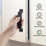 Pi�ces poign�e de porte de grange coulissante, traction de poign�e de porte coulissante avec plaque acier ...