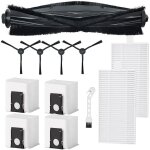 Pi�ces de rechange pour eureka j20, pour midea w20 w20 pro aspirateur robot, brosse principale + 4 sacs ...