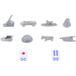 Pi�ces de rechange pour jeux de soci�t� : canon, voiture, bateau, chapeau et d�s en plastique