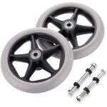 Piece roue de rechange en caoutchouc pour fauteuil roulant de 6 pouces roues avant d�ambulateur roulettes ...