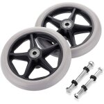 [jamais utilis�]piece roue de rechange en caoutchouc pour fauteuil roulant de 6 pouces roues avant d�ambulateu ...
