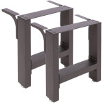 Wiltec - pieds de table basse chevet en profil carr - 400 x 240 x 430 mm - couleur noire - en acier ...