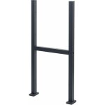 Hhg - jamais utilis�] pied pour bo�te � lettres 125 bo�te � paquets acier galvanis� anthracite