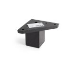 Pied de coin carr abs noir ? 4, 2x4, 2x6cm ? moderne & robuste