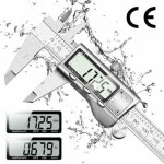Pied � coulisse num�rique - digital caliper en acier inoxydable ip54 outil de mesure 150 mm avec grand ...
