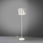 Linea zero - pied de lampadaire et tige en métal abat - jour folio argent diamètre 40x h164 cm Linea zero - pied de lampadaire et tige en métal abat - jour folio argent diamètre 40x h164 cm
