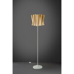 Linea zero - pied de lampadaire et tige en m�tal abat - jour folio or diam�tre 40x h164 cm