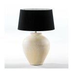 Pied de lampe en terre cuite blanche michka h 55 cm