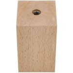 Pied de lit bois � visser, diam. 50 x h. 80 mm x l. 50 mm - cime