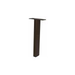 Pied lit / sommier carr fixe mtal poxy marron - cime
