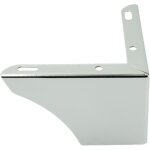 Pied de meuble d'angle, chrom� argent�, hauteur 7, 5 cm