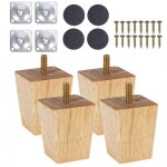 Pieds de meuble en bois coniques - 4 pi�ces pour canap�, tv, lit, table � manger, si�ges, fauteuil - ...