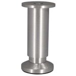 Pied meuble cylindrique r�glable 38x120mm - aluminium bross� gris - cime