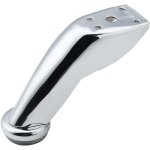 Pieds de meubles en fer chrom� (lot de 4), pieds pour canap�s inclinables, pieds de table basse, pieds ...