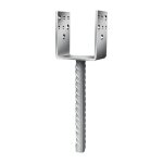 Pied poteau 71x60x100mm acier galvanis� � chaud � sceller (par 10)