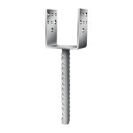 Pied poteau 91x60x100mm acier galvanis� � chaud � sceller (par 10)