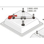 Pied de receveur de douche laufen 800x750 - 900x900 h:125 - 185mm,