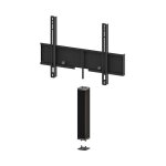 Pied rotatif pour �cran plasma alu noir pour meuble tv studio 165 et 260