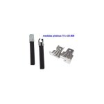 Pieds pour sommier 30x40 noir haut 25 cm