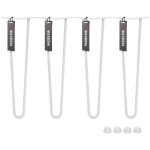 Holzbrink - pied de table en acier hairpin triple barre 12 mm, hauteur: 50 cm, noir fonc�, 1 pcs, hlt ...