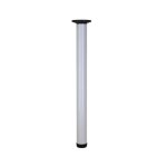 Pied de table, bar et plan de travail zoom rond blanc réglable, d. 60 x 730 à 1100 mm Pied de table, bar et plan de travail zoom rond blanc réglable, d. 60 x 730 à 1100 mm