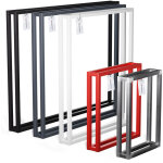 Holzbrink - pied de table basse, table  manger et bureau 50x72 cm (larg. x haut. ), noir, 1 pice, hlt ...