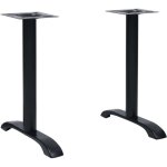 Pieds de table de bistro 2 pcs noir 61x8x72 cm fonte vidaxl