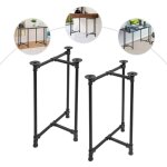 Pieds de table ensemble de 2 pieds de bureau en m�tal pieds de table de salle � manger 28 pouces noir ...