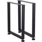 Pieds de table en m�tal - 16� h x 17. 7 � l, robustes, ajustables, table de bureau carr�e en acier renforc�, ...